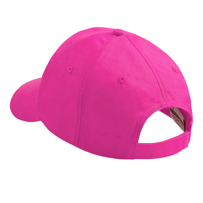 Fuchsia - Back - Beechfield Plain Unisex Junior Original 5 Panel Baseball Cap