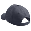Graphite Grey - Back - Beechfield Plain Unisex Junior Original 5 Panel Baseball Cap