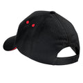 Black-Classic Red - Back - Beechfield Unisex Ultimate 5 Panel Contrast Baseball Cap With Sandwich Peak - Headwear
