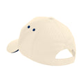 Putty-French Navy - Back - Beechfield Unisex Ultimate 5 Panel Contrast Baseball Cap With Sandwich Peak - Headwear