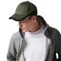 Olive Green-Black - Side - Beechfield Unisex Teamwear Competition Cap Baseball - Headwear
