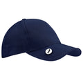 French Navy - Front - Beechfield Pro-Style Ball Mark Golf Baseball Cap - Headwear