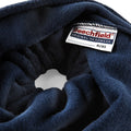 French Navy - Side - Beechfield Unisex Suprafleece Anti-Pilling 2in1 Winter Hat And Neck Warmer-Snood