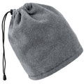Charcoal - Front - Beechfield Unisex Suprafleece Anti-Pilling 2in1 Winter Hat And Neck Warmer-Snood