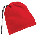 Classic Red - Front - Beechfield Unisex Suprafleece Anti-Pilling 2in1 Winter Hat And Neck Warmer-Snood