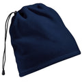 French Navy - Front - Beechfield Unisex Suprafleece Anti-Pilling 2in1 Winter Hat And Neck Warmer-Snood