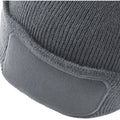 Graphite Grey - Side - Beechfield Unisex Plain Winter Beanie Hat - Headwear (Ideal for Printing)