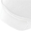 White - Back - Beechfield Unisex Plain Winter Beanie Hat - Headwear (Ideal for Printing)