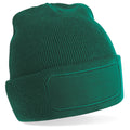 Bottle Green - Front - Beechfield Unisex Plain Winter Beanie Hat - Headwear (Ideal for Printing)