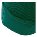 Bottle Green - Side - Beechfield Unisex Plain Winter Beanie Hat - Headwear (Ideal for Printing)