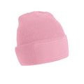 Dusky Pink - Front - Beechfield Unisex Plain Winter Beanie Hat - Headwear (Ideal for Printing)