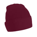 Heather Grey - Back - Beechfield Unisex Plain Winter Beanie Hat - Headwear (Ideal for Printing)