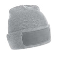 Heather Grey - Front - Beechfield Unisex Plain Winter Beanie Hat - Headwear (Ideal for Printing)