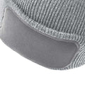 Heather Grey - Back - Beechfield Unisex Plain Winter Beanie Hat - Headwear (Ideal for Printing)