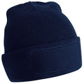 French Navy - Front - Beechfield Unisex Plain Winter Beanie Hat - Headwear (Ideal for Printing)