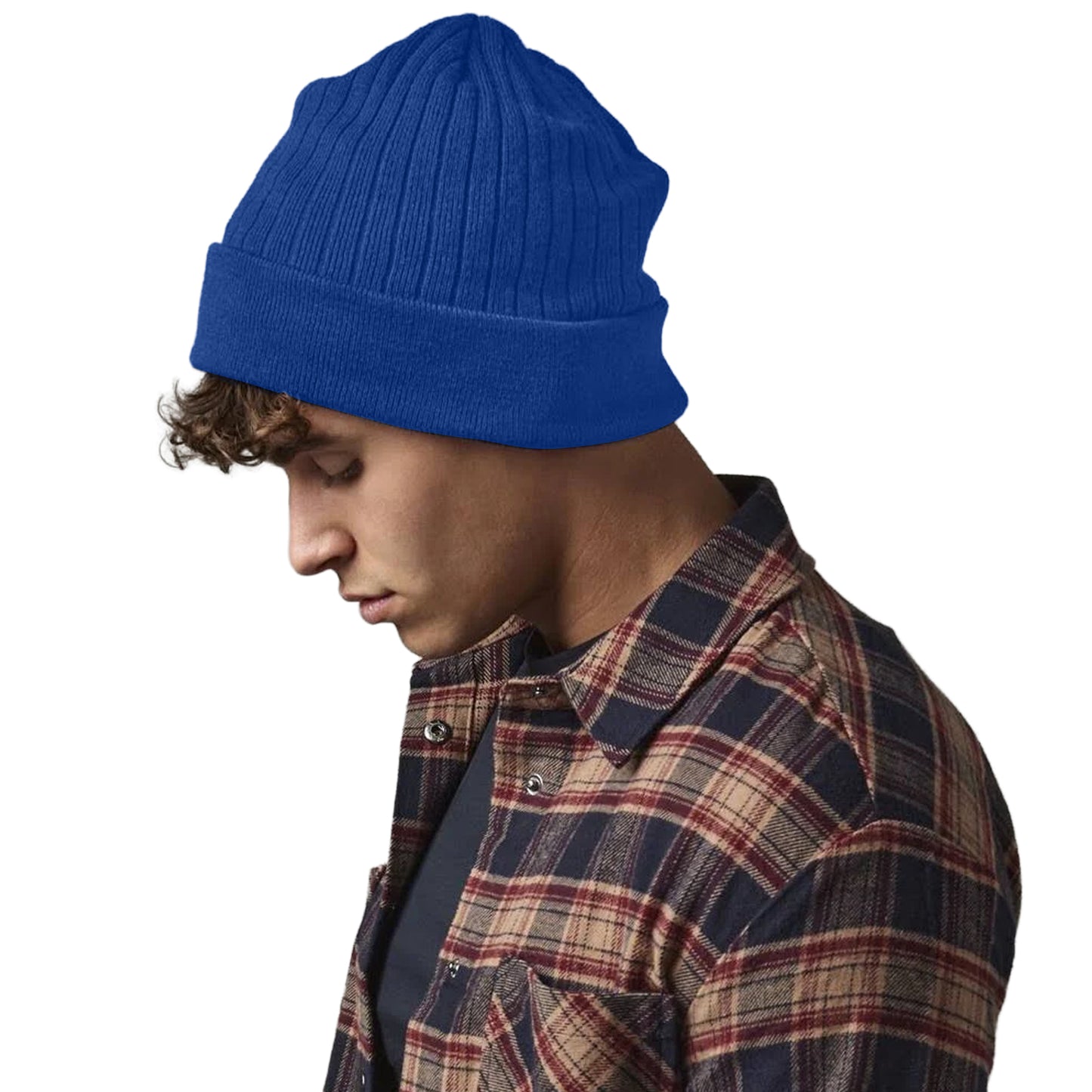 Bright Royal Blue - Side - Beechfield Thinsulate Thermal Winter - Ski Beanie Hat