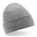 Heather Grey - Front - Beechfield Thinsulate Thermal Winter - Ski Beanie Hat