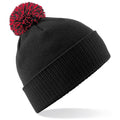 Black-Classic Red - Front - Beechfield Girls Snowstar Duo Extreme Winter Hat