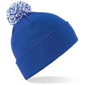 Bright Royal-White - Front - Beechfield Girls Snowstar Duo Extreme Winter Hat