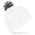 White-Black - Front - Beechfield Girls Snowstar Duo Extreme Winter Hat