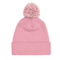 Dusty Pink-Off White - Back - Beechfield Girls Snowstar Duo Extreme Winter Hat