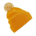 Mustard-Off White - Front - Beechfield Girls Snowstar Duo Extreme Winter Hat