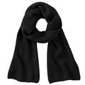 Black - Front - Beechfield Ladies-Womens Metro Knitted Winter Scarf