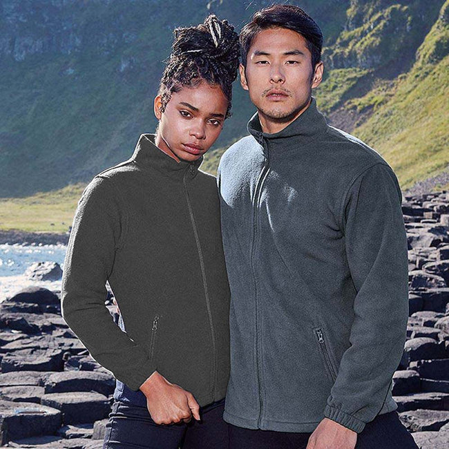 Charcoal - Back - 2786 Womens-Ladies Full Zip Fleece Jacket (280 GSM)
