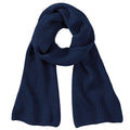 French Navy - Front - Beechfield Ladies-Womens Metro Knitted Winter Scarf