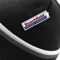 Black-Graphite Grey-White - Back - Beechfield Unisex Knitted Winter Beanie Hat