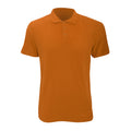 Mandarin Orange - Front - Anvil Mens Fashion Double Pique Plain Polo Shirt (210 GSM)