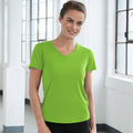 Lime Green - Back - AWDis Cool V Neck Girlie Cool Short Sleeve T-Shirt