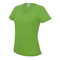 Lime Green - Front - AWDis Cool V Neck Girlie Cool Short Sleeve T-Shirt