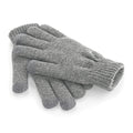Heather Grey - Front - Beechfield Unisex Touchscreen Smart Phone - IPhone - IPad Winter Gloves
