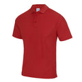 Fire Red - Front - AWDis Cool Mens SuperCool Sports Performance Short Sleeve Polo Shirt