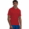 Fire Red - Back - AWDis Cool Mens SuperCool Sports Performance Short Sleeve Polo Shirt