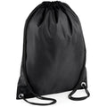 Black - Back - BagBase Budget Water Resistant Sports Gymsac Drawstring Bag (11L)