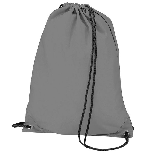Graphite Grey - Front - BagBase Budget Water Resistant Sports Gymsac Drawstring Bag (11L)