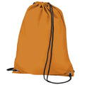 Orange - Front - BagBase Budget Water Resistant Sports Gymsac Drawstring Bag (11L)