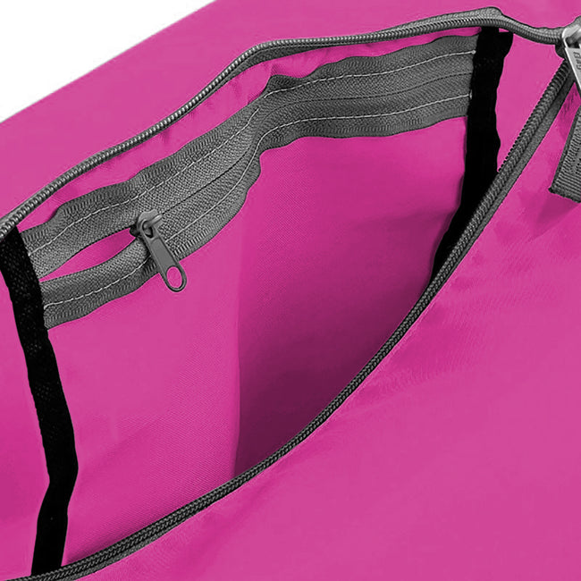 Fuchsia - Back - BagBase Packaway Barrel Bag - Duffle Water Resistant Travel Bag (32 Litres)