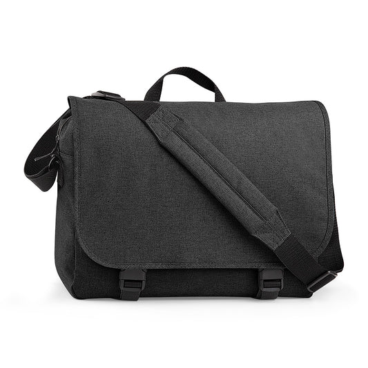 Anthracite - Front - BagBase Two-tone Digital Messenger Bag (Up To 15.6inch Laptop Compartment)