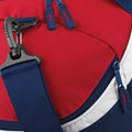 French Navy- Classic Red- White - Side - BagBase Teamwear Sport Holdall - Duffle Bag (54 Litres)