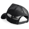 Black - Back - Beechfield Mens Half Mesh Trucker Cap - Headwear