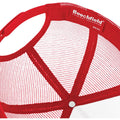 Classic Red-White - Side - Beechfield Mens Half Mesh Trucker Cap - Headwear