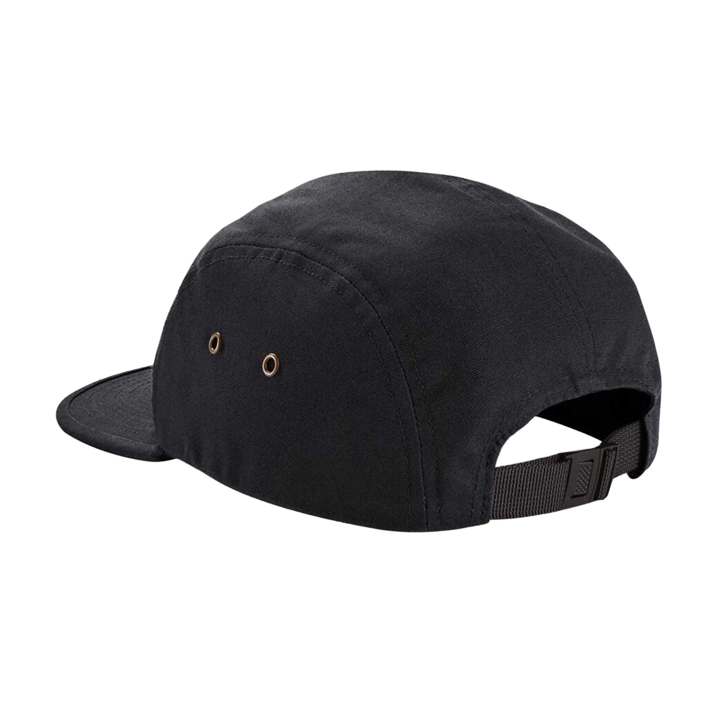 Black - Back - Beechfield Canvas 5 Panel Classic Baseball Cap