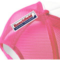 Fluorescent Pink-White - Side - Beechfield Vintage Plain Snap-Back Trucker Cap