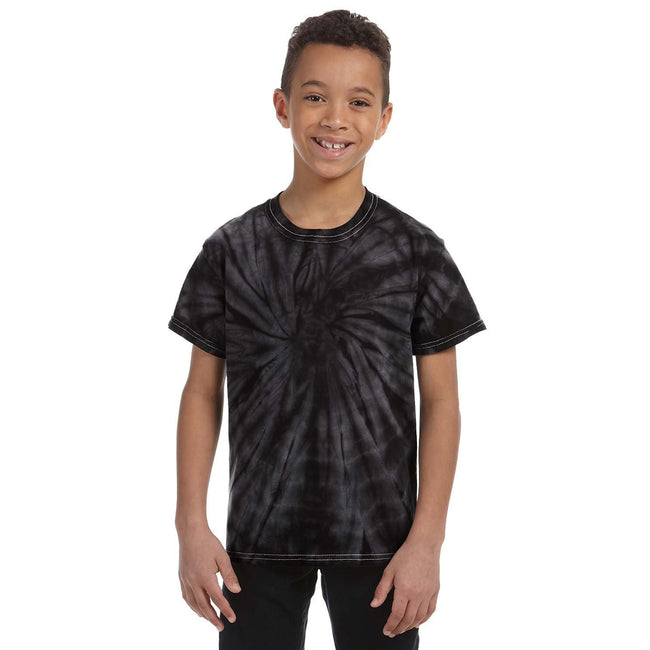 Spider Black - Back - Colortone Childrens Unisex Tonal Spider Short Sleeve T-Shirt