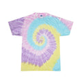 Jelly Bean - Front - Colortone Womens-Ladies Rainbow Tie-Dye Short Sleeve Heavyweight T-Shirt