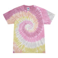Desert Rose - Front - Colortone Womens-Ladies Rainbow Tie-Dye Short Sleeve Heavyweight T-Shirt