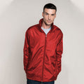 Red - Back - Kariban Mens Casual Windbreaker Jacket